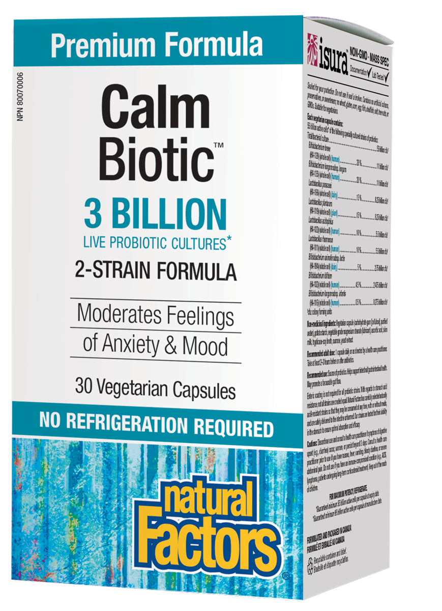 Natural Factors Calm Biotic 3 Billion 30 Veg. Capsules