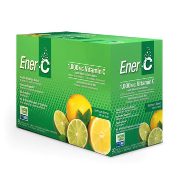 Ener-C Multivitamin Drink Mix 1,000mg of Vitamin C Lemon Lime 30 Packets