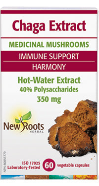 New Roots Chaga Extract 350 mg 60 Veg. Capsules