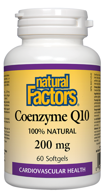 Natural Factors Coenzyme Q10 100% Natural 200 mg Softgels