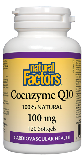 Natural Factors Coenzyme Q10 100% Natural 100mg 120 Softgels