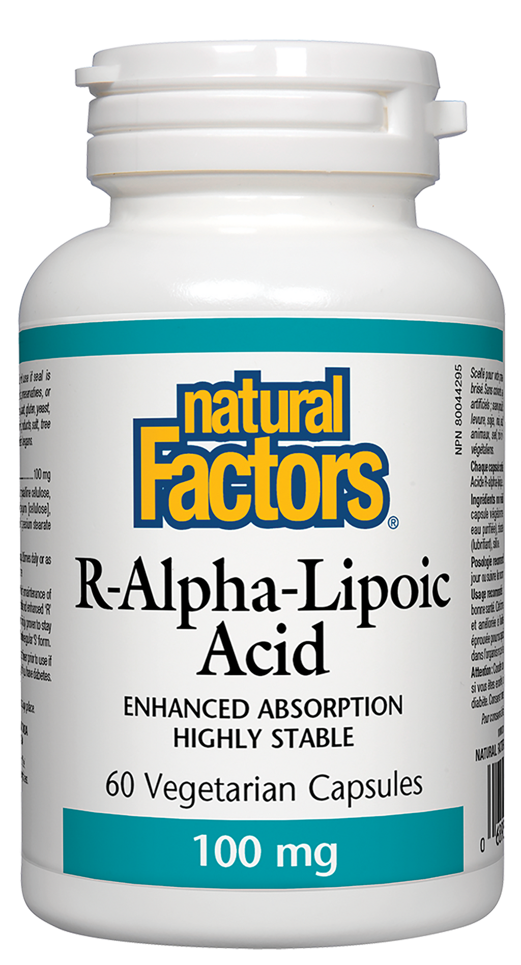 Natural Factors R-Alpha-Lipoic Acid 100 mg 60 Veg. Capsules