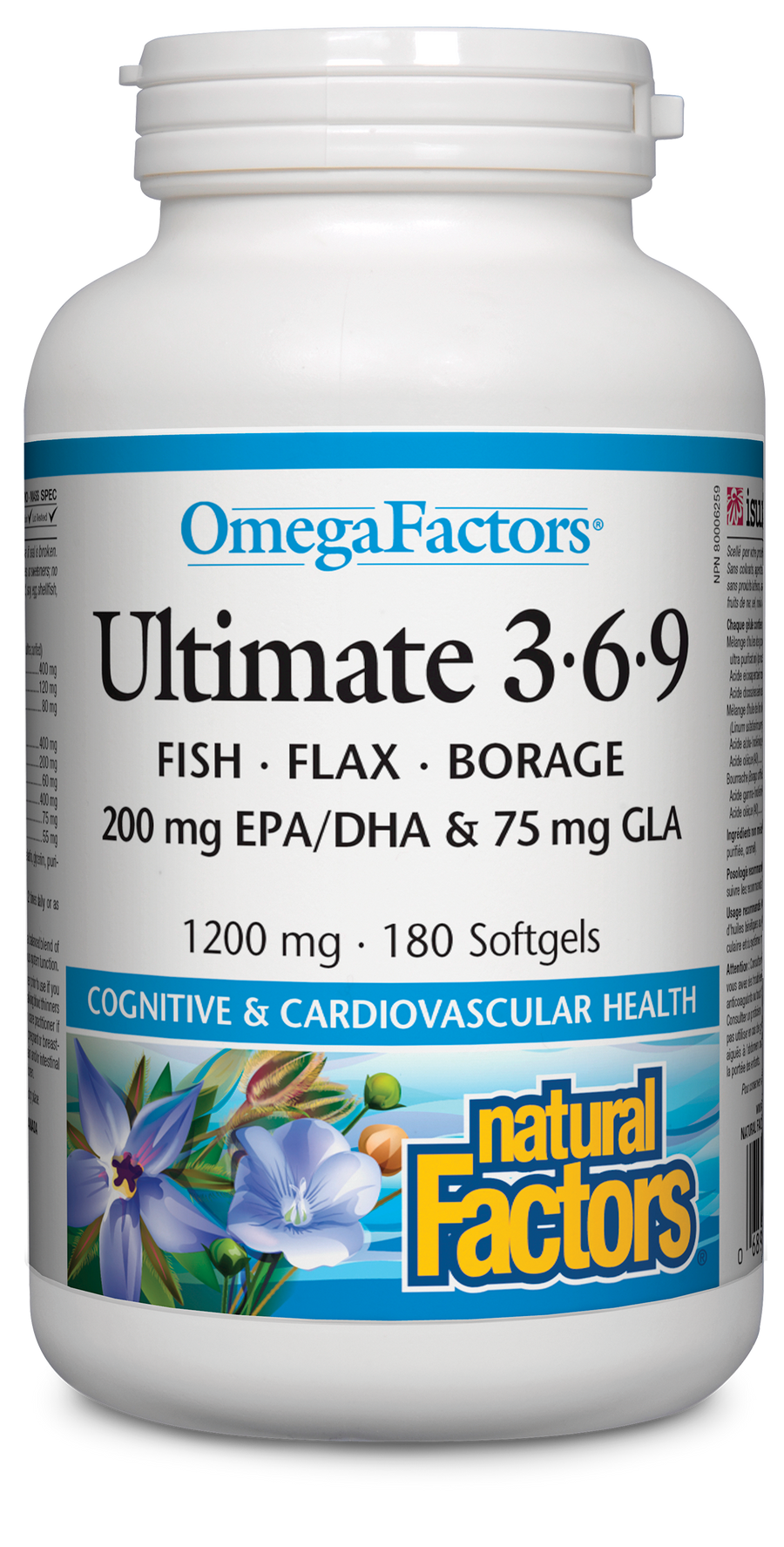 Natural Factors Ultimate 3-6-9, OmegaFactors 180 Softgels