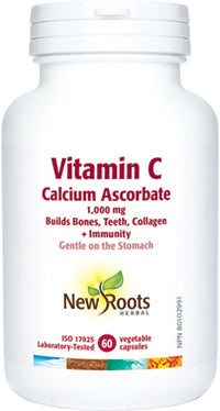 New Roots Vitamin C Calcium Ascorbate 60 Veg. Capsules
