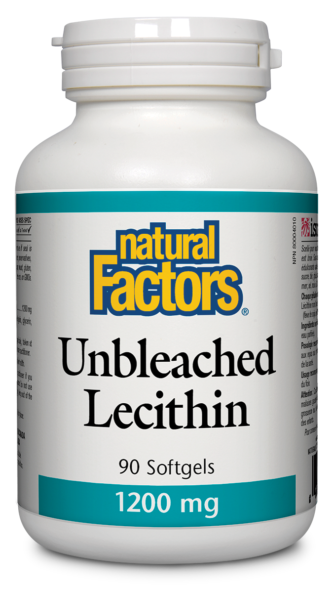 Natural Factors Unbleached Lecithin 1200 mg Softgels