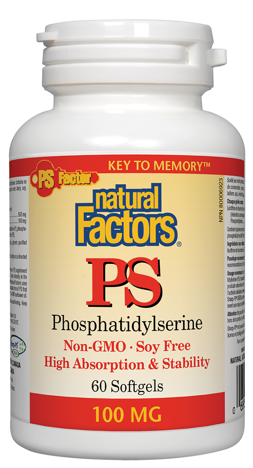 Natural Factors Phosphatidylserine (PS) 100 mg 60 Softgels