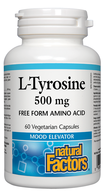 Natural Factors L-Tyrosine 500 mg 60 Veg. Capsules