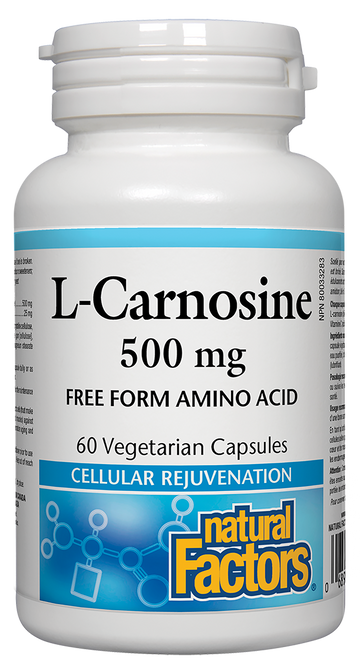 Natural Factors L-Carnosine 500mg 60 Veg. Capsules