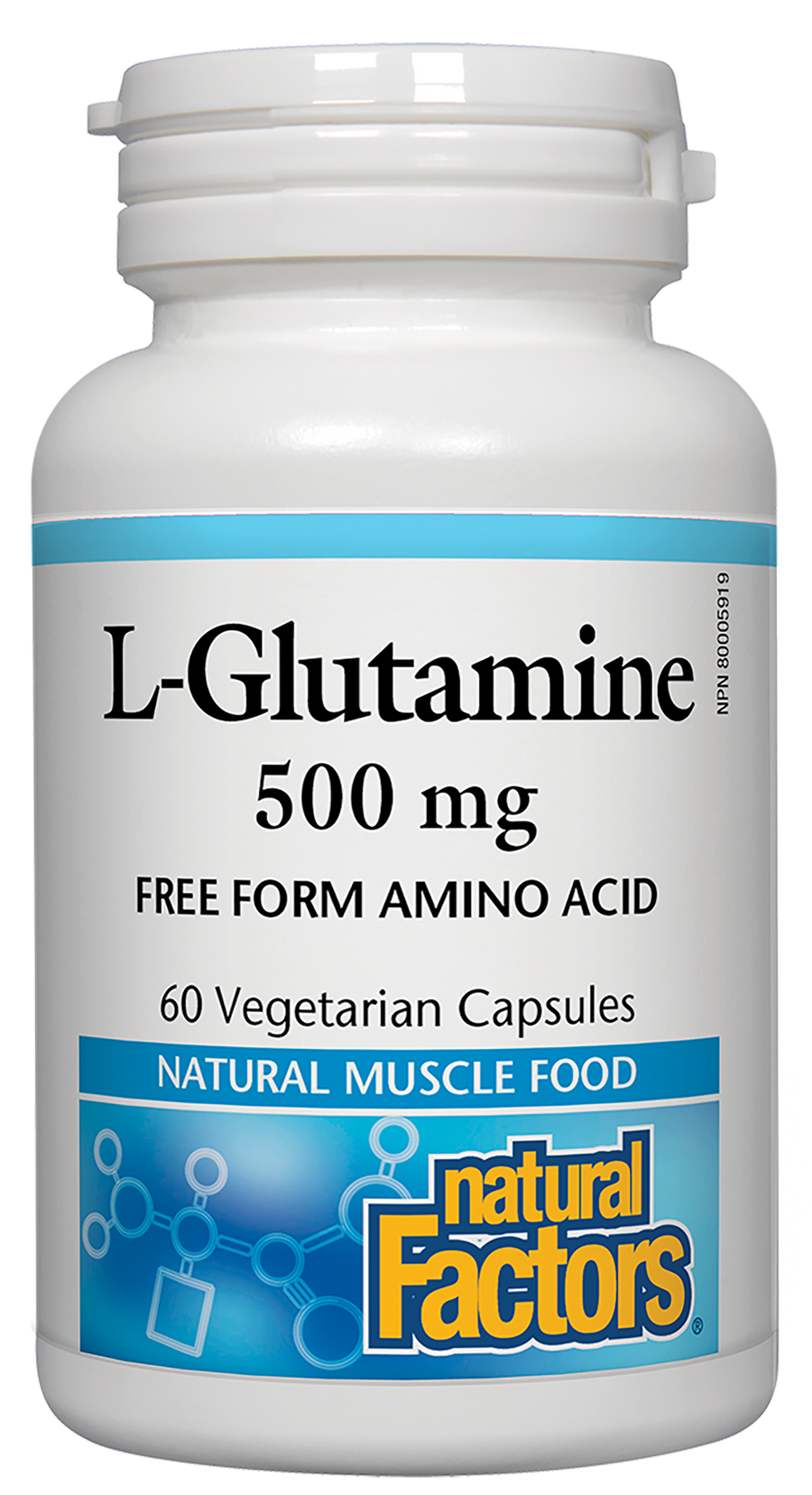Natural Factors L-Glutamine 500 mg 60 Veg. Capsules