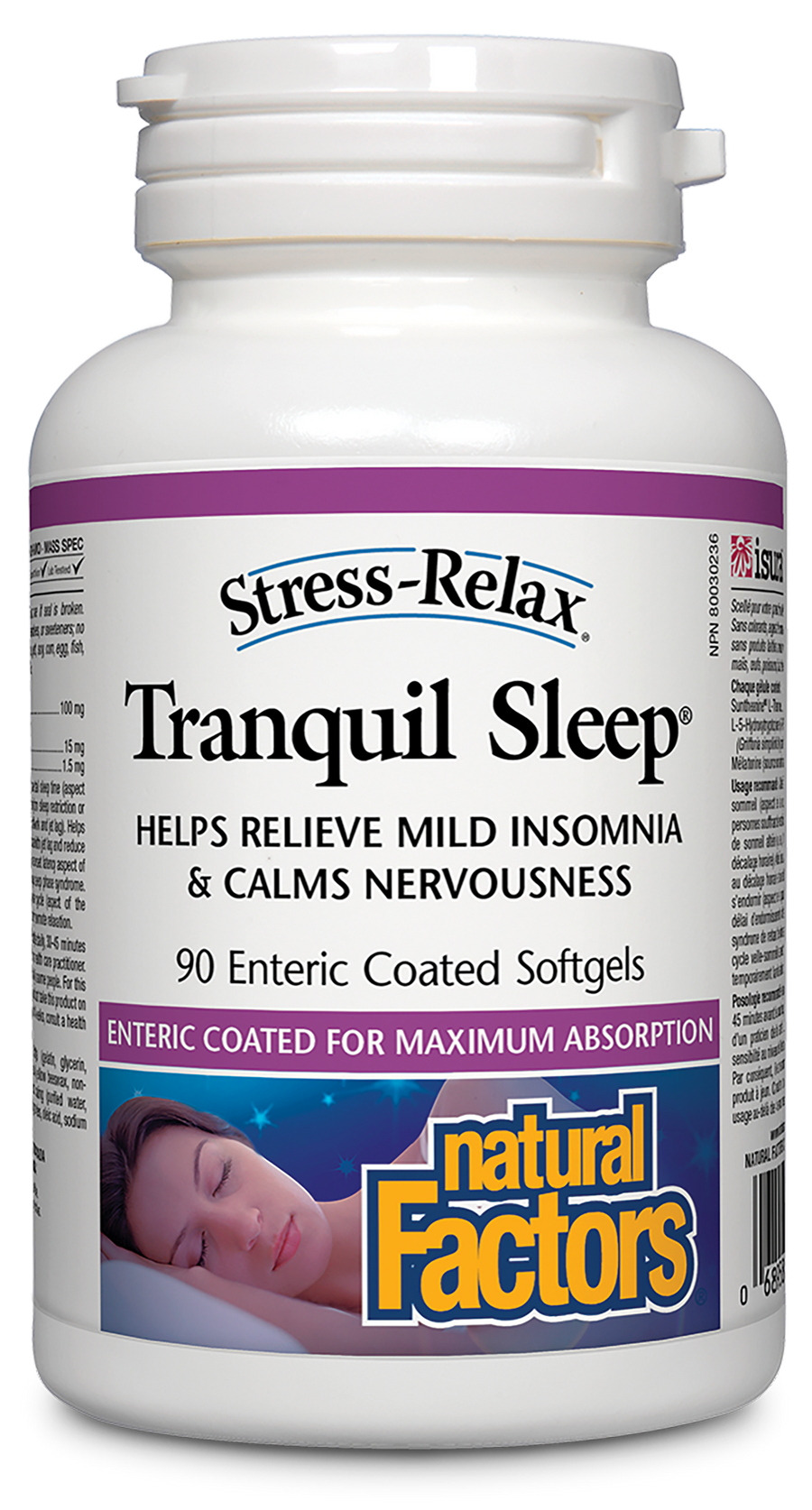 Natural Factors Tranquil Sleep 90 Enteric Coated Softgels