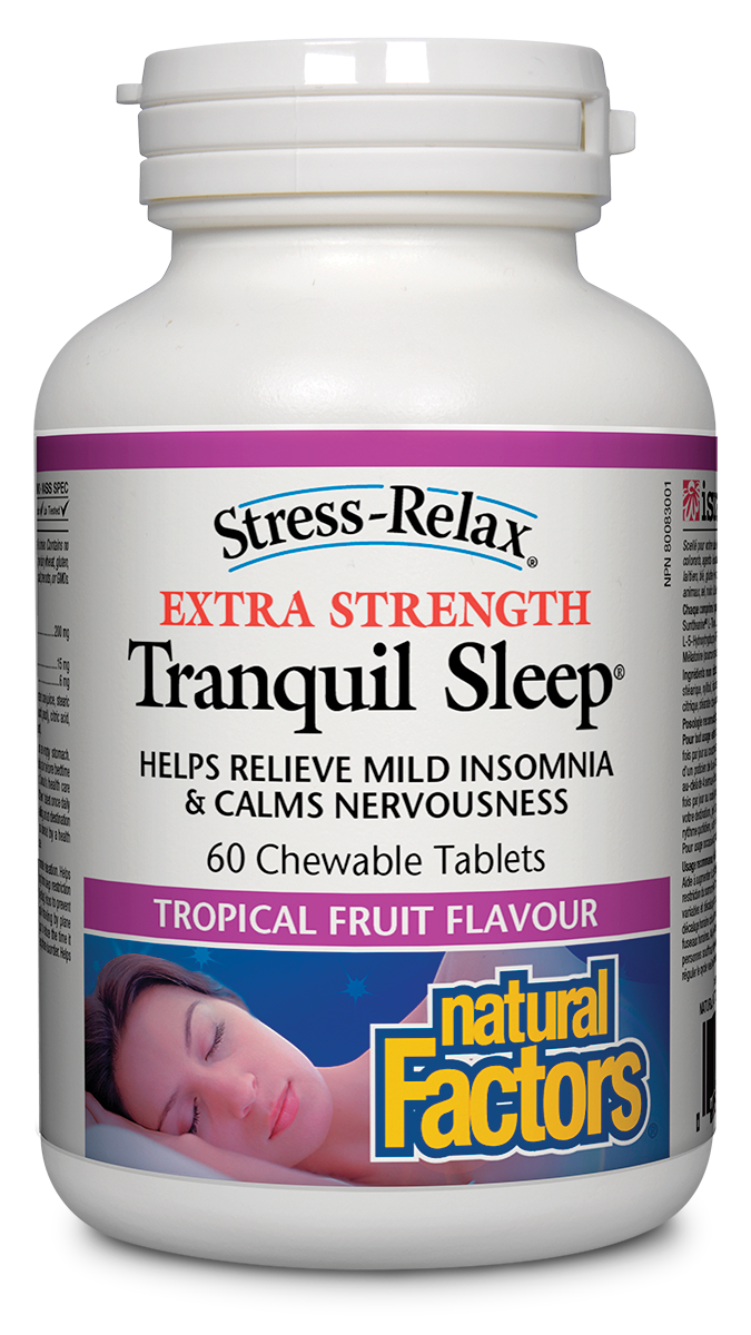 Natural Factors Tranquil Sleep Extra Strength 60 Chewable Tablets