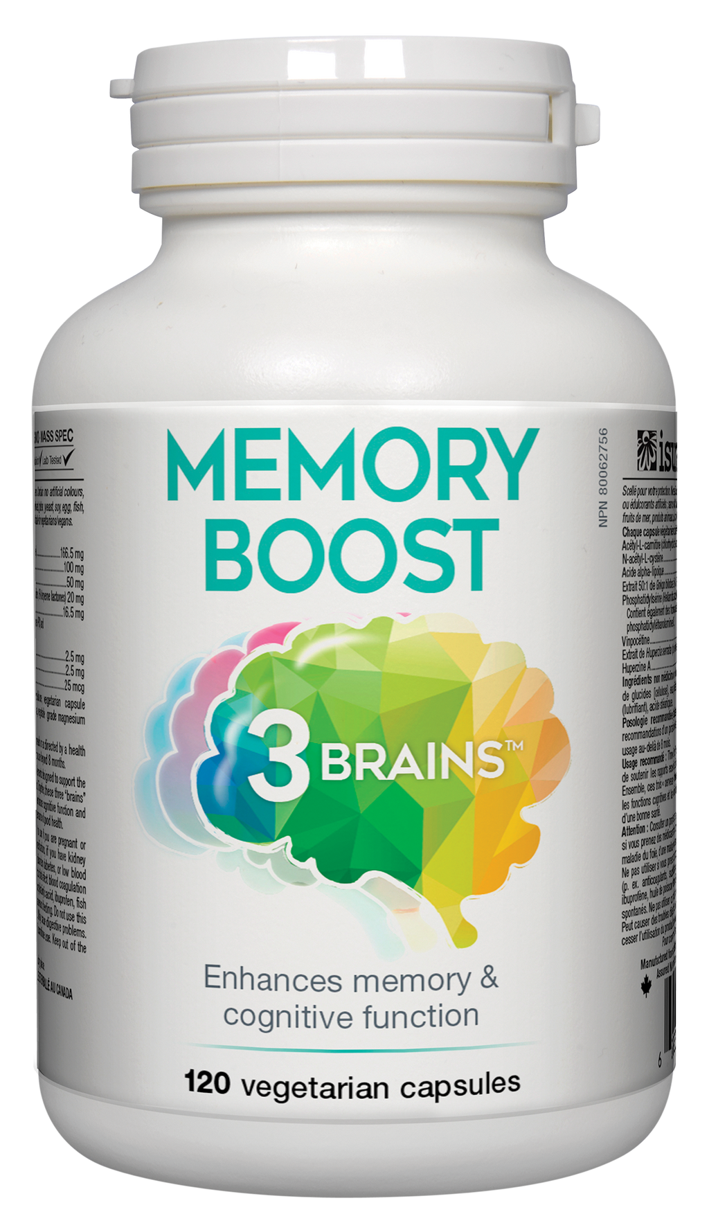 3Brains Memory Boost 120 Veg. Capsules
