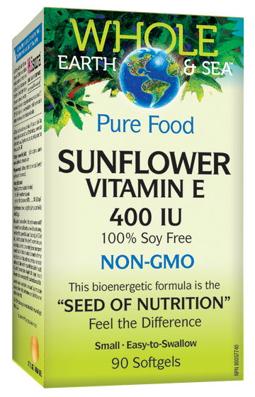 Whole Earth & Sea Sunflower Vitamin E 400 IU 90 Softgels