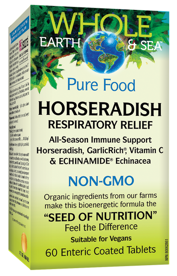 Whole Earth & Sea Horseradish Respiratory Relief 60 Enteric Coated Tablets