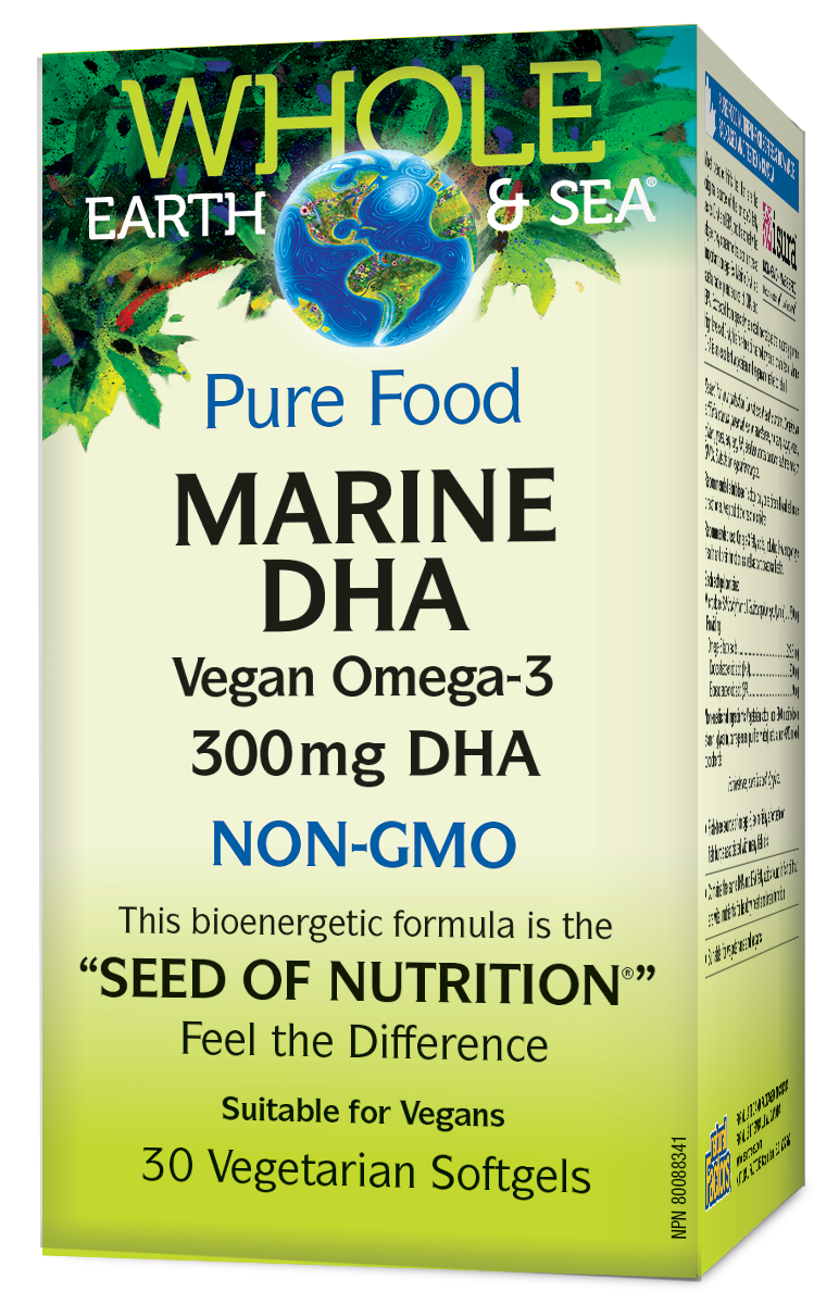 Whole Earth & Sea Marine DHA Vegan Omega-3| 30 Veg. Softgels