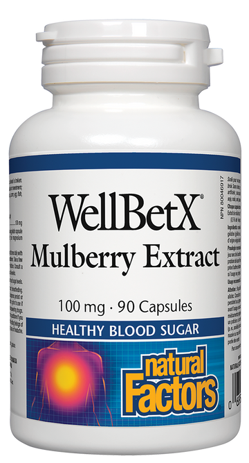 Natural Factors WellBetX Mulberry Extract 100 mg 90 Capsules
