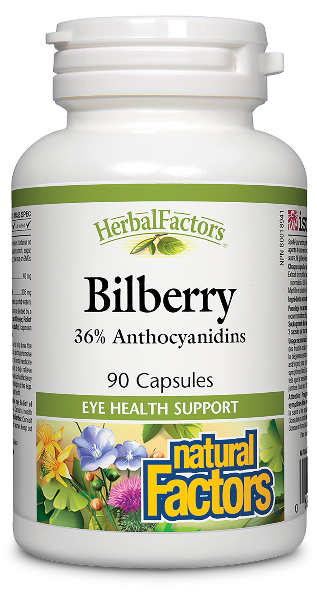 Natural Factors Bilberry 40mg 90 Capsules