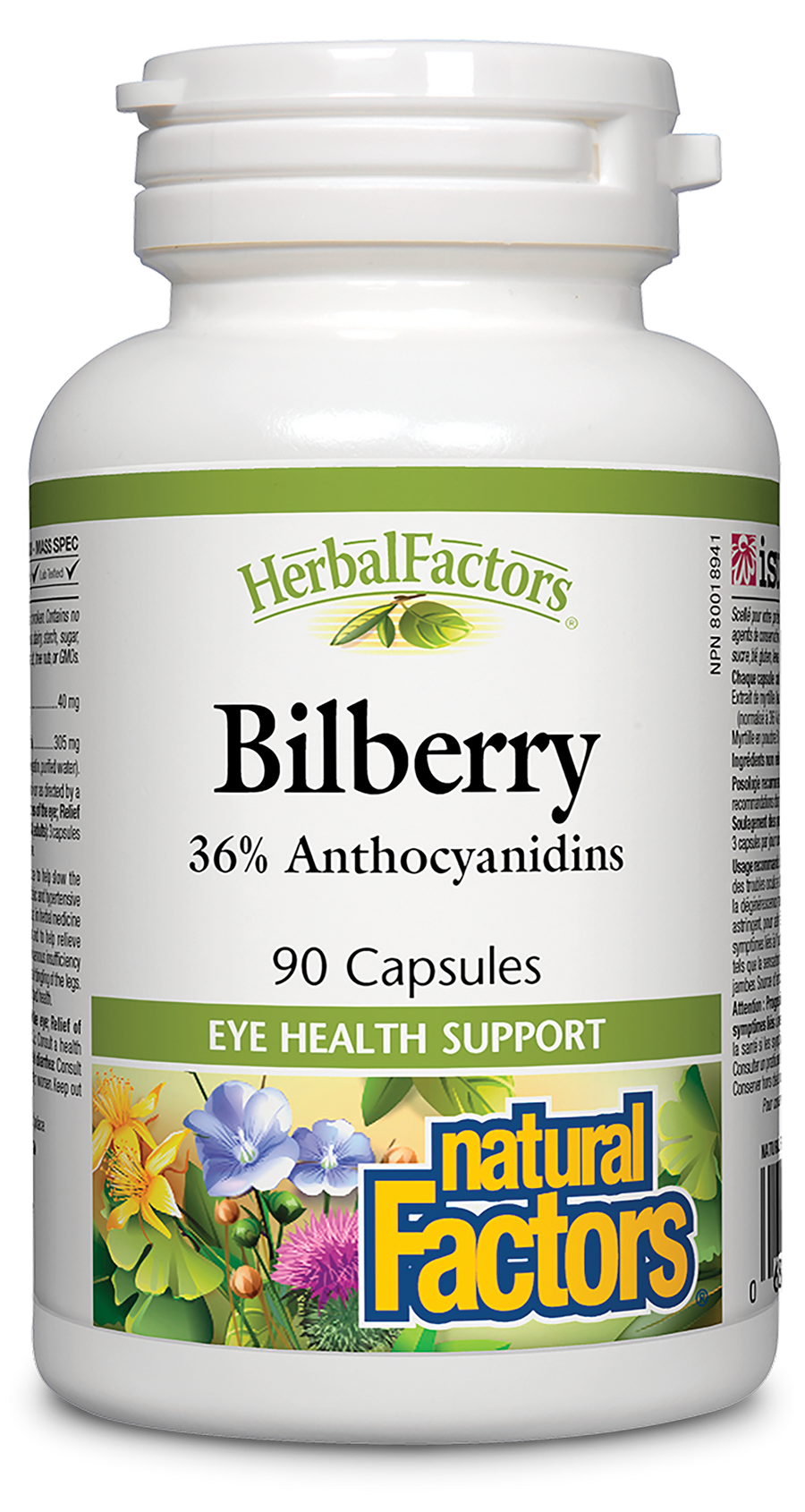Natural Factors Bilberry 40mg 90 Capsules