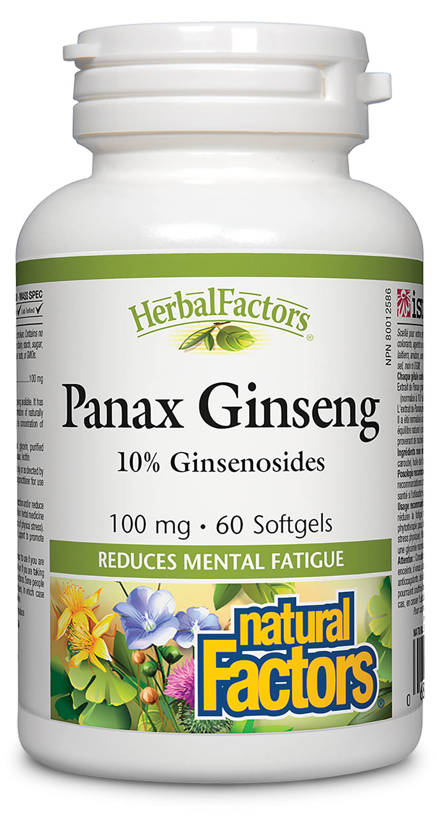 Natural Factors Panax Ginseng 100 mg 60 Softgels