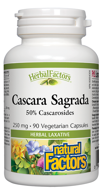 Natural Factors Cascara Sagrada, HerbalFactors 90 Veg. Capsules