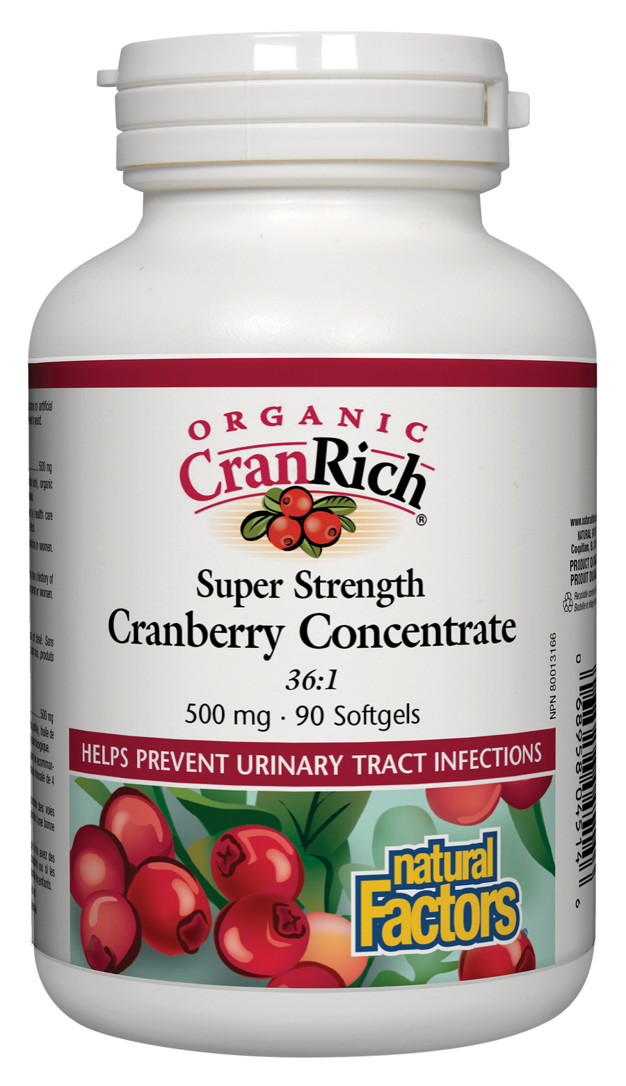 Natural Factors Super Strength Cranberry Concentrate 36:1 | 90 Softgels
