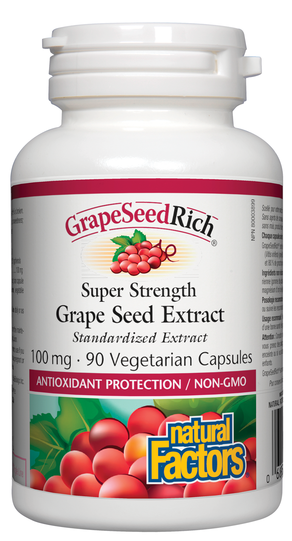 Natural Factors Grape Seed Extract 100 mg 90 Veg. Capsules