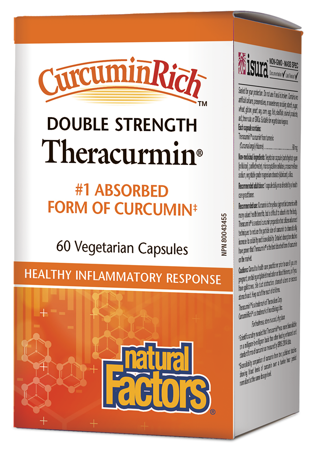 Natural Factors Theracurmin Double Strength 60 Veg. Capsules