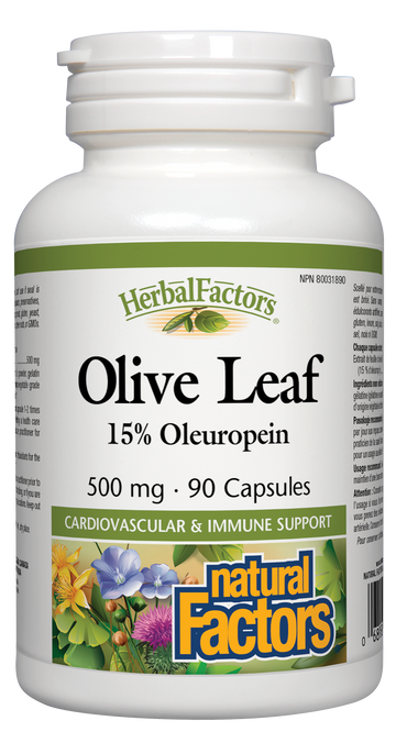 Natural Factors Olive Leaf 500 mg 90 Capsules