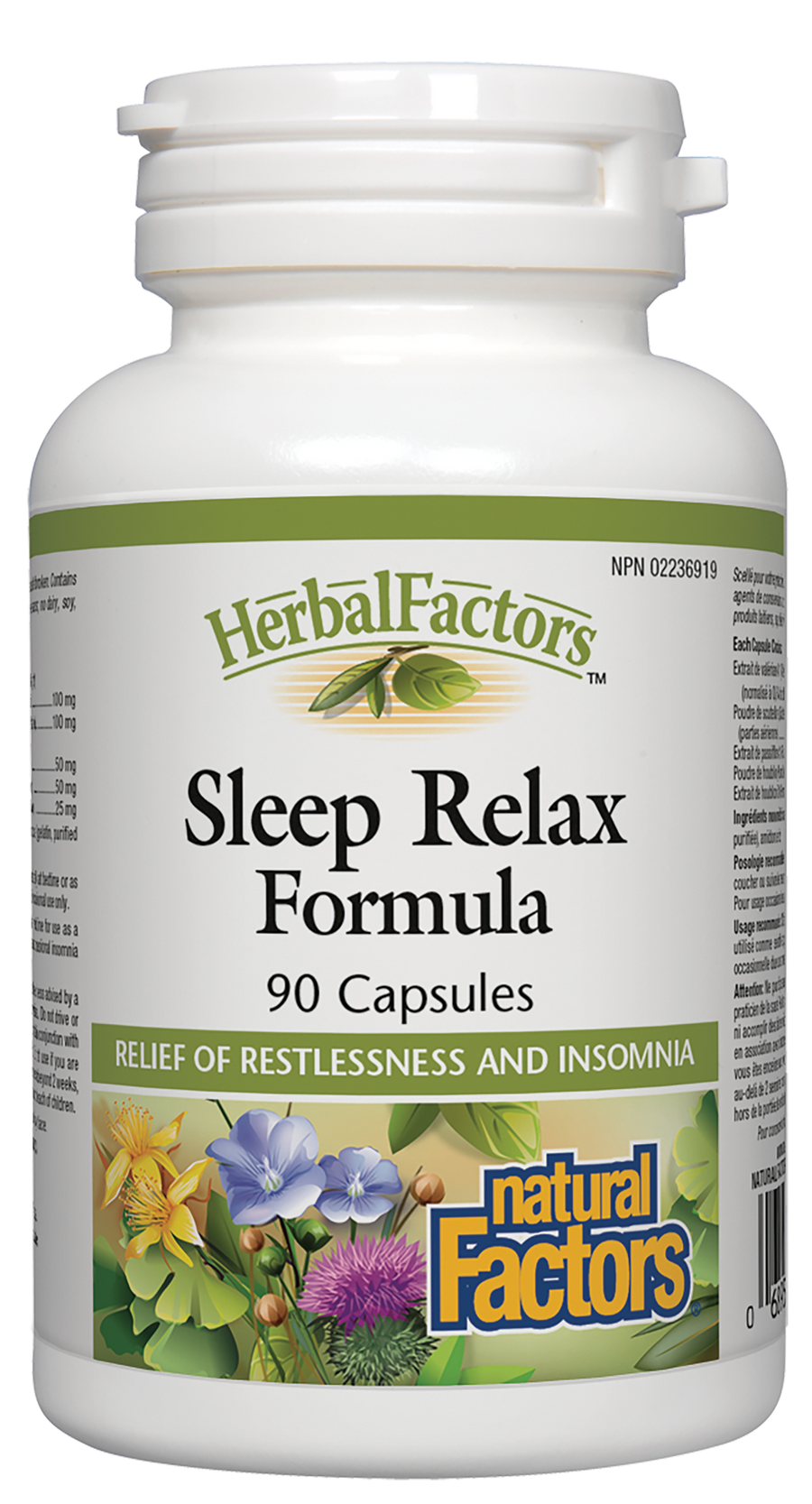 Natural Factors Sleep Relax Formula, HerbalFactors 90 Capsules