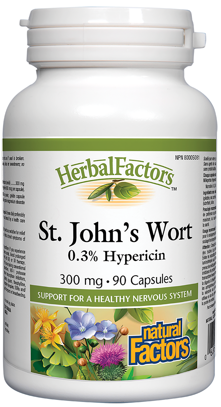 Natural Factors St. John's Wort, HerbalFactors 90 Capsules