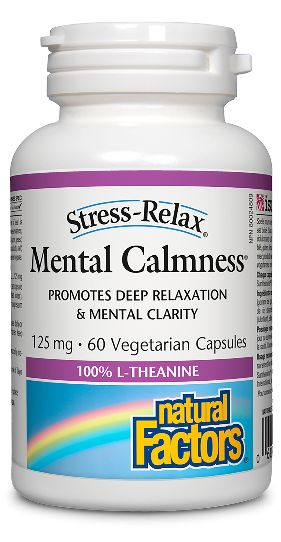 Natural Factors Mental Calmness 125 mg 60 Veg. Capsules