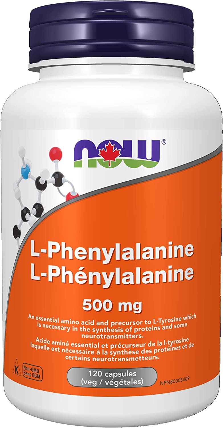 Now L-Phenylalanine 500 mg 120 Veg. Capsules