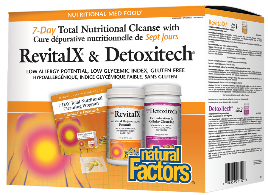 Natural Factors RevitalX & Detoxitech Seven Day Total Nutritional Cleansing Program