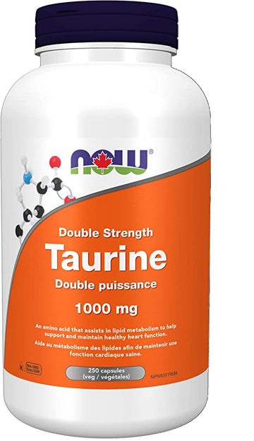 Now Double Strength Taurine 1,000 mg 250 Veg. Capsules
