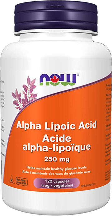 Now Alpha Lipoic Acid 250 mg 120 Veg. Capsules