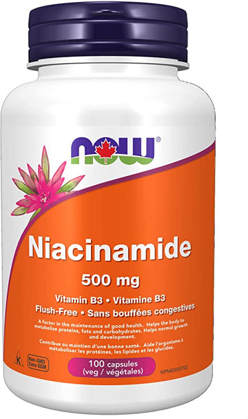 Now Niacinamide 500 mg 100 Veg. Capsules