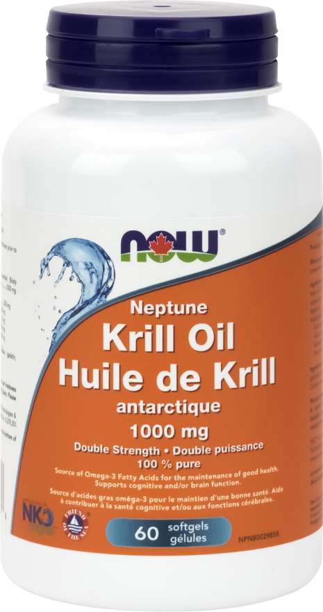 Now Neptune Krill Oil 1000 mg 60 Softgels