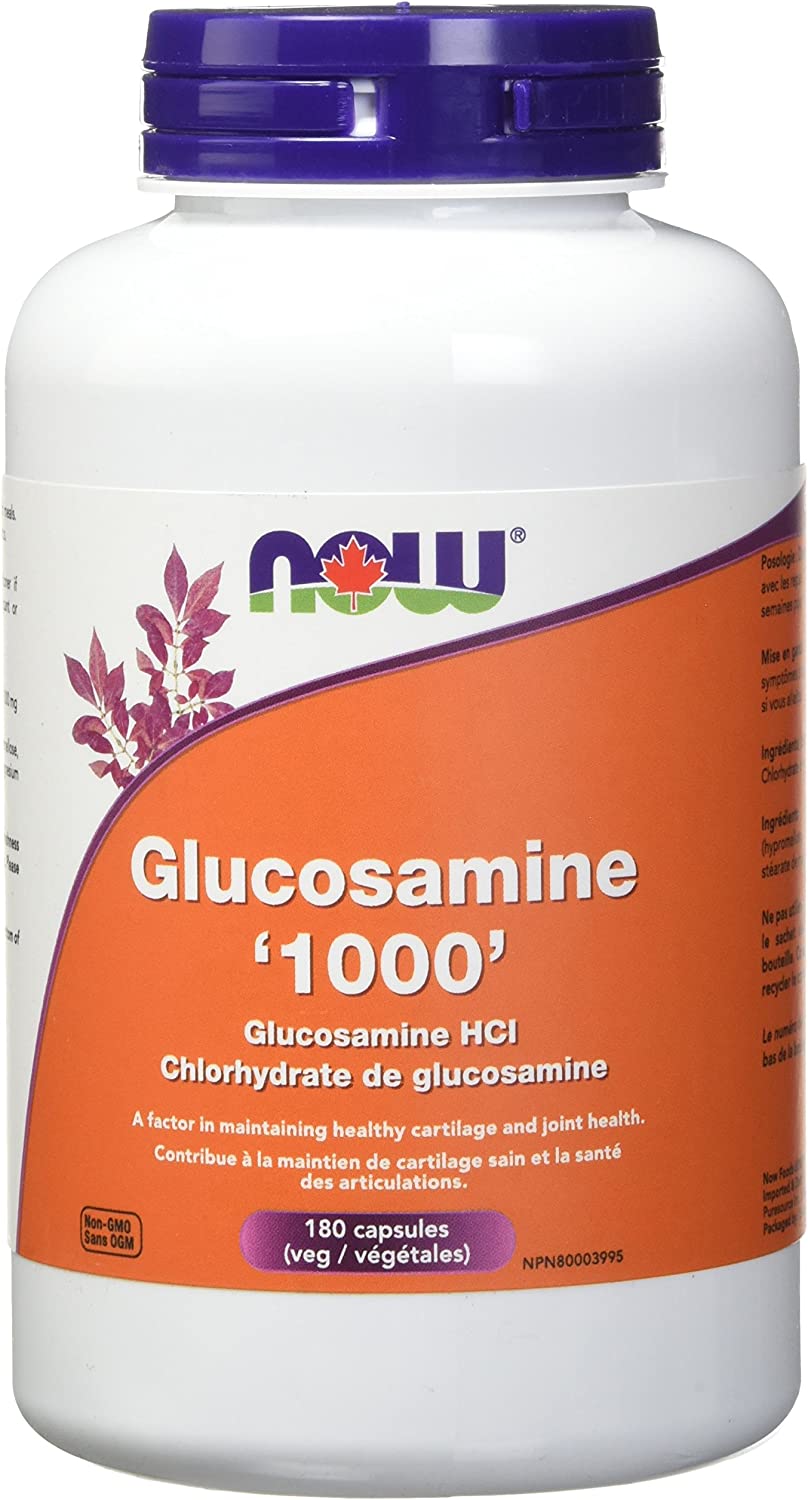 Now Glucosamine HCL 1,000 mg 180 Veg Capsules