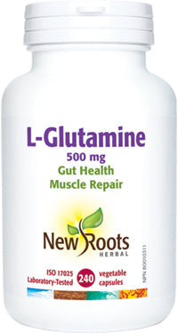 New Roots L-Glutamine 500 mg 240 Veg. Capsules