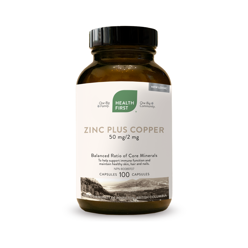 Health First Zinc Plus Copper 50mg/2mg 100 Capsules