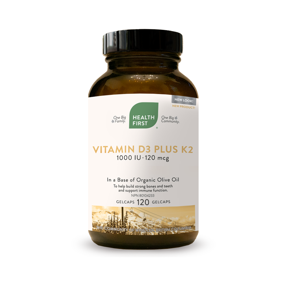 Health First Vitamin D3 Plus K2 120 Gel Caps