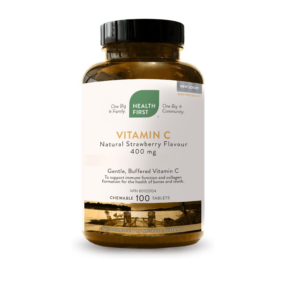 Health First Vitamin C 400mg 100 Chewable Tablets Strawberry Flavour