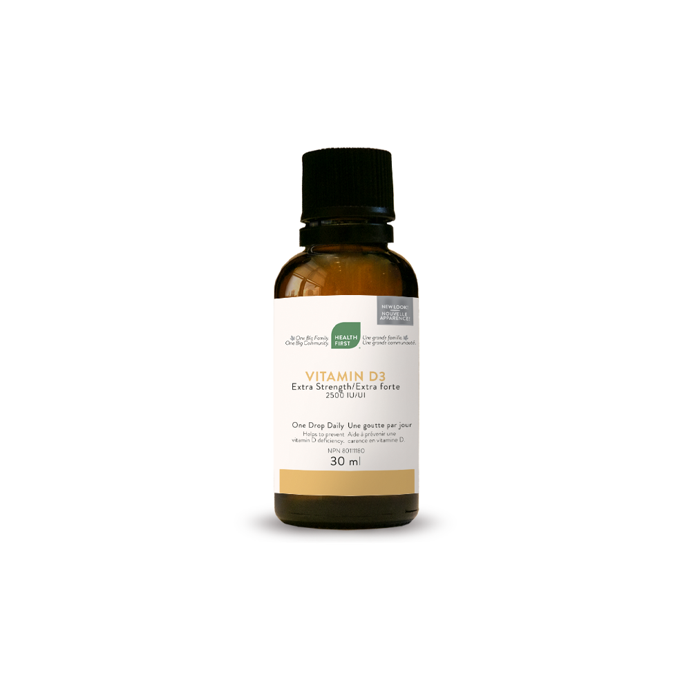 Health First Vitamin D3 Extra Strength 2,500 IU 30ml Liquid