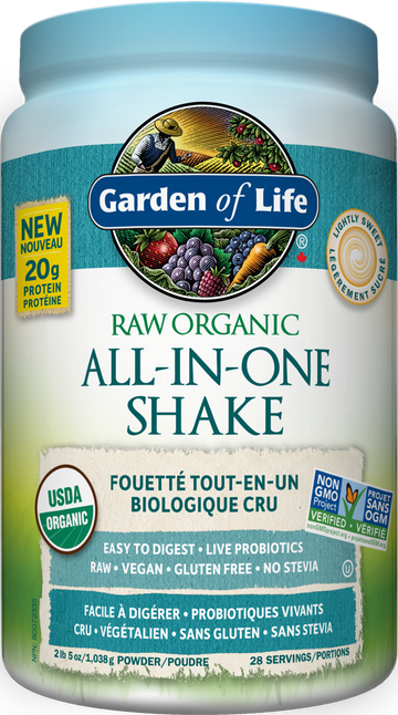 Garden Of Life RAW Organic All-In-One Shake Lightly Sweetened 1038g Powder