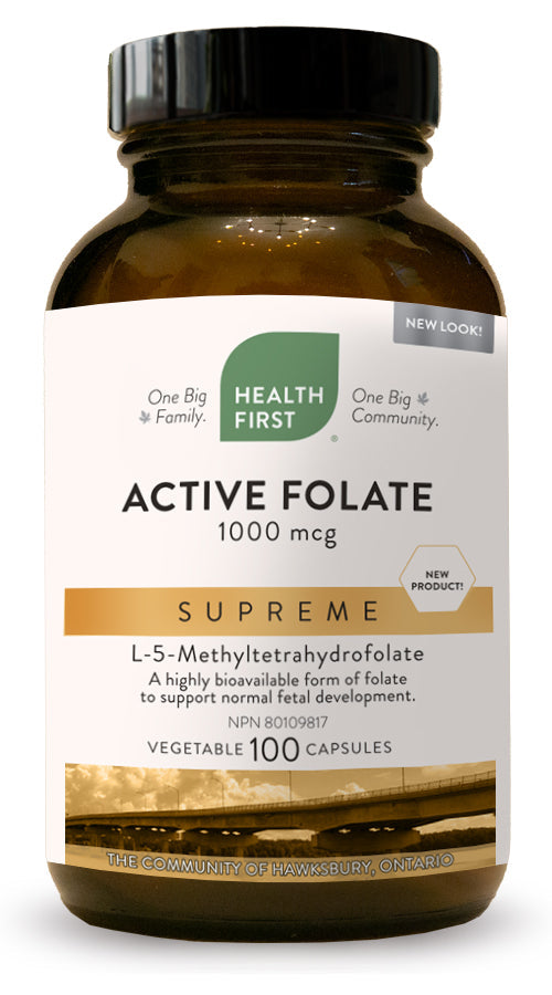 Health First Active Folate 1,000 mcg 100 Veg. Capsules