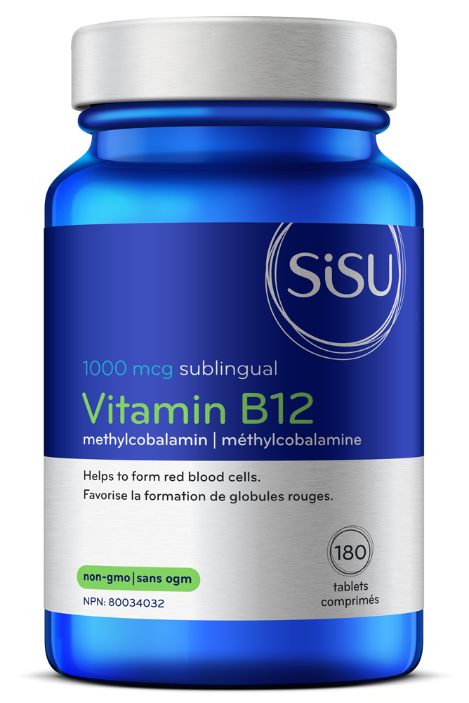 Sisu Vitamin B12 1000 mcg Methylcobalamin 180 Sublingual Tablets