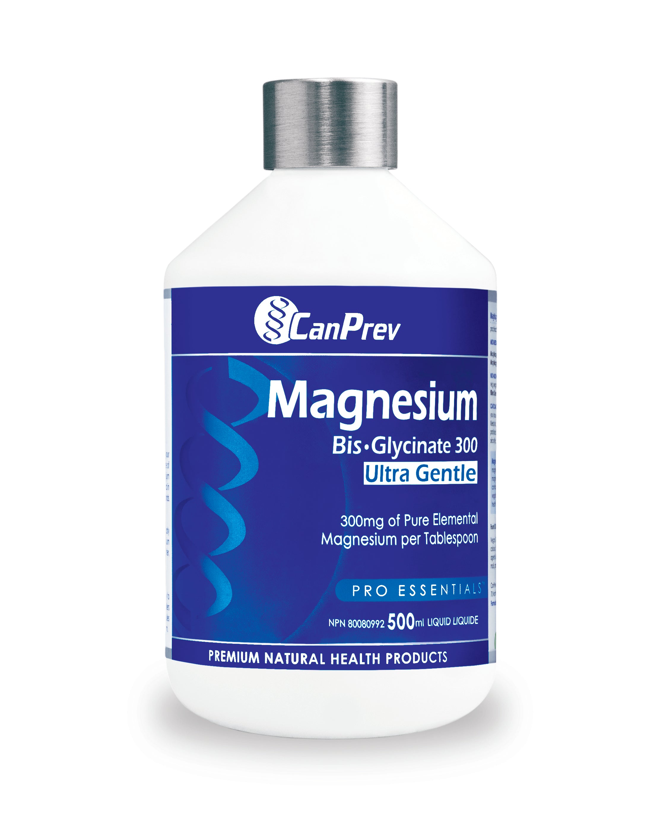 CanPrev Magnesium BisGlycinate 300 Ultra Gentle 500ml Liquid Natural
