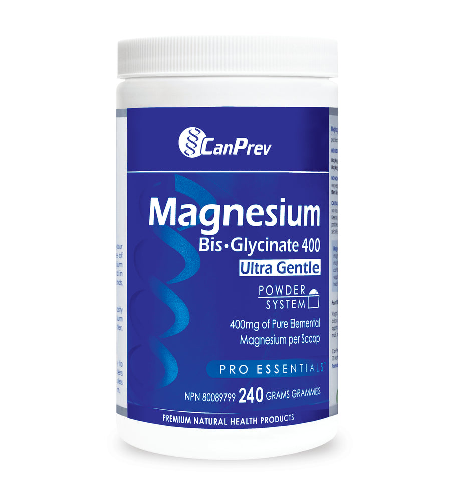 CanPrev Magnesium Bis-Glycinate 400 Ultra Gentle 240g Powder – Natural ...