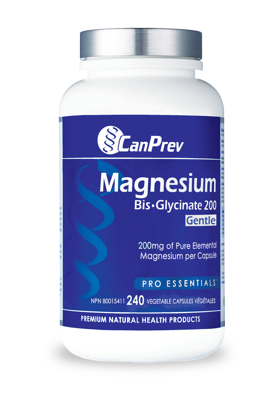 CanPrev Magnesium Bis-Glycinate 200 Gentle Veg. Capsules
