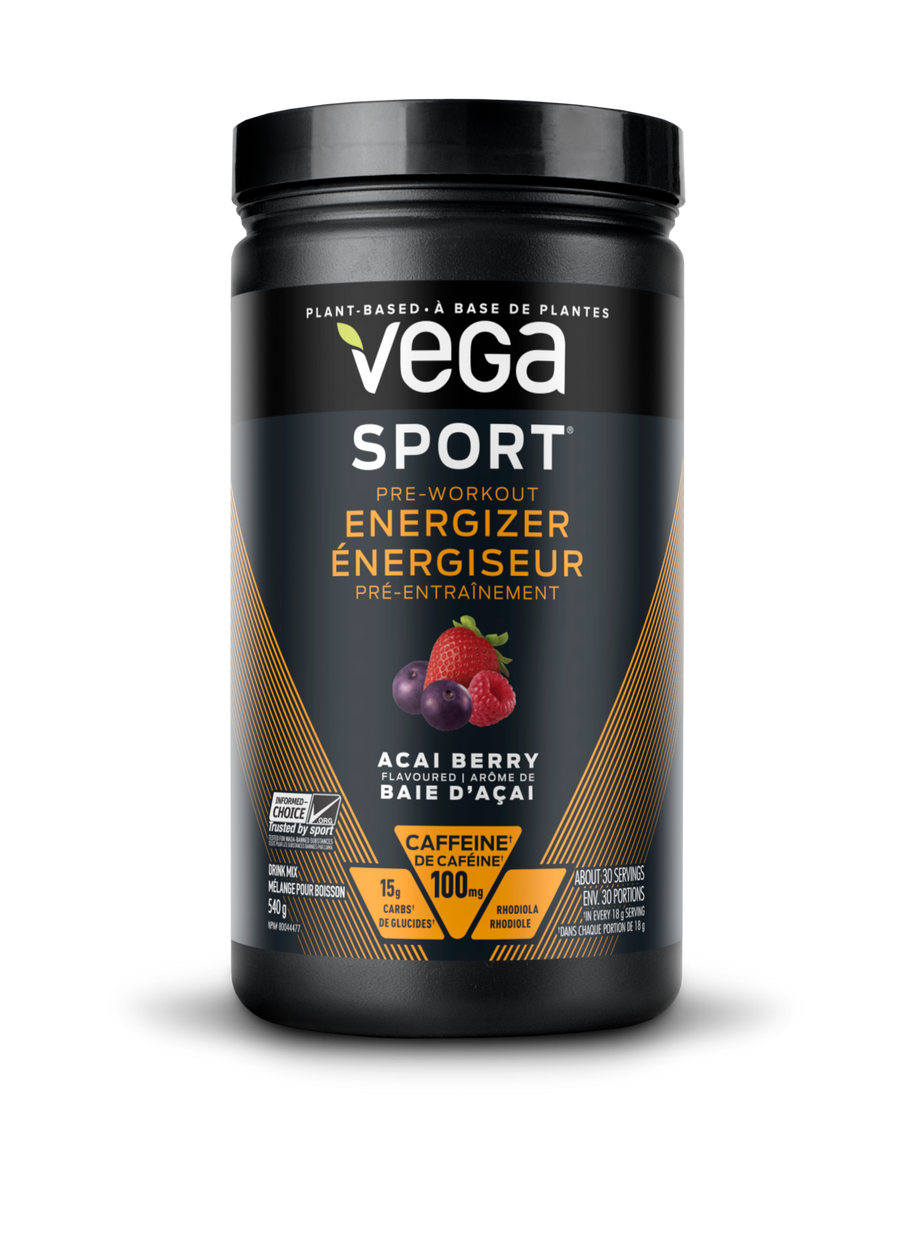 Vega Sport® Energizer - Acai Berry Plant-Based Pre-workout 540g Powder
